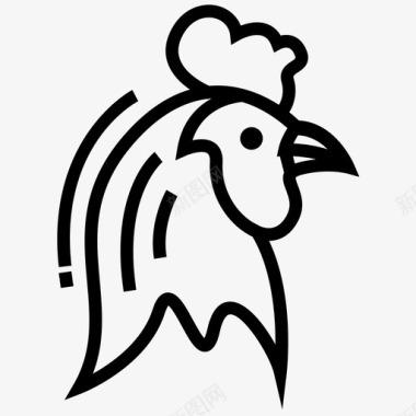 鸡脸鸡头图标图标