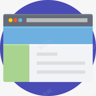 浏览器搜索引擎优化和网页7平面图标图标
