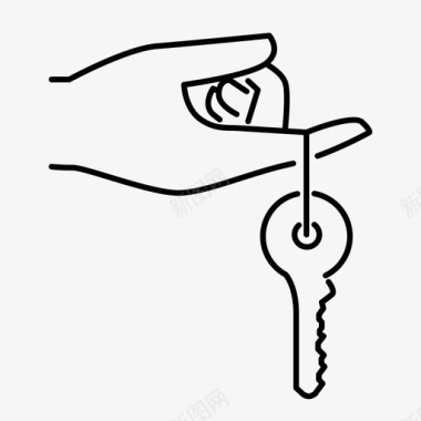 钥匙手房子钥匙图标图标