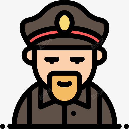 警察阿凡达17线性颜色图标svg_新图网 https://ixintu.com 线性颜色 警察 阿凡达17