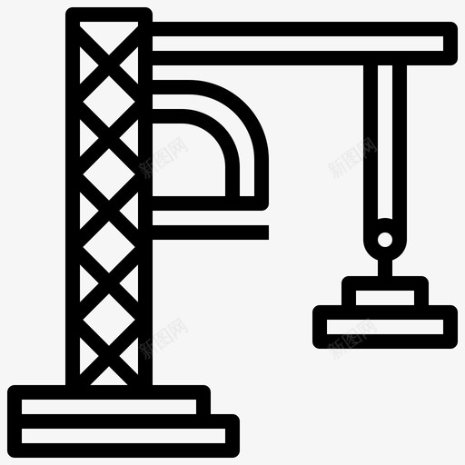 塔吊建筑工业图标svg_新图网 https://ixintu.com 塔吊 工业 工地塔吊 建筑 建筑和建筑