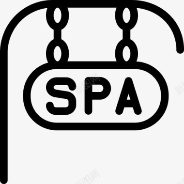 Spa美容Spa4线性图标图标