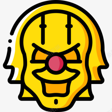小丑恐怖表情2黄色图标图标