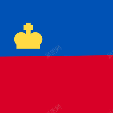 列支敦士登方形国家简单旗帜图标图标