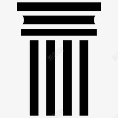 柱子建筑地基图标图标