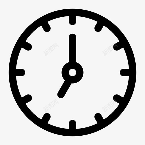 钟七点时间图标svg_新图网 https://ixintu.com 七点 手表 挂钟 时间 钟