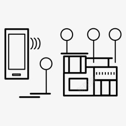 智能建筑智能建筑智能家居系统平板电脑应用图标高清图片