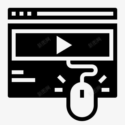 点击率浏览器数字营销图标svg_新图网 https://ixintu.com 数字营销 数字营销图标 浏览器 点击率