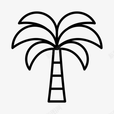 棕榈树加勒比海童话图标图标