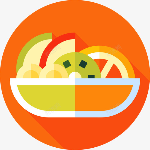 水果沙拉三餐平的图标svg_新图网 https://ixintu.com 三餐 平的 水果沙拉