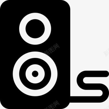 扬声器嘻哈5填充图标图标