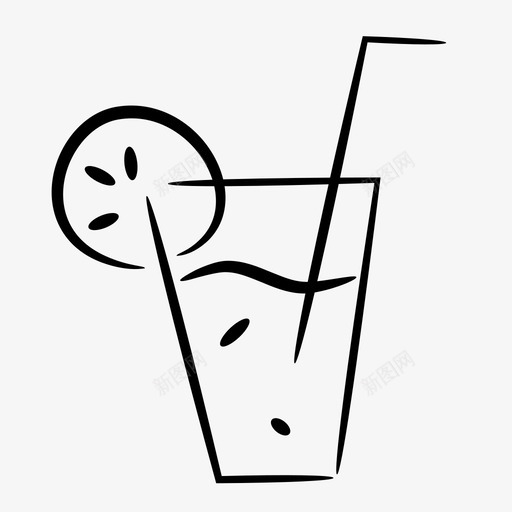 饮料鸡尾酒水果图标svg_新图网 https://ixintu.com 旅行 欢乐时光 水果 派对 饮料 鸡尾酒