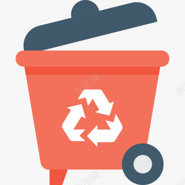回收箱自然与生态扁平图标图标