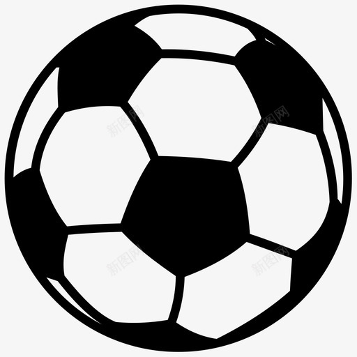 足球球体运动图标svg_新图网 https://ixintu.com 球体 足球 运动