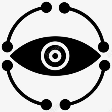网络眼眼睛生物识别监控图标图标