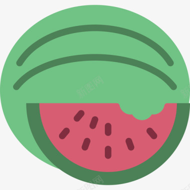 西瓜美食6扁平图标图标