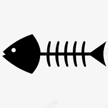 鱼骨吃的鱼鱼骨架图标图标