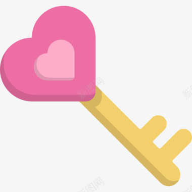钥匙爱情14号平的图标图标