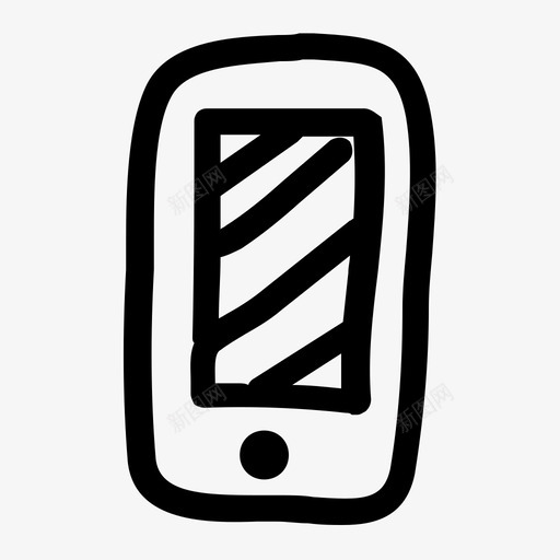 智能手机手绘iphone图标svg_新图网 https://ixintu.com iphone 工作绘图 手绘 智能手机