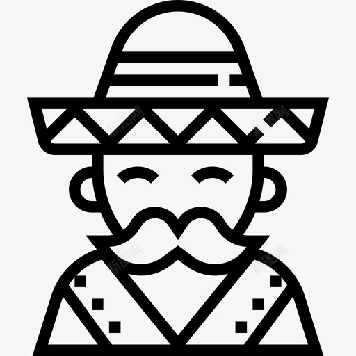 墨西哥男人墨西哥5直系图标svg_新图网 https://ixintu.com 墨西哥5 墨西哥男人 直系