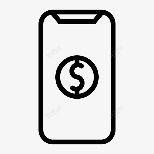 手机银行短信交易图标svg_新图网 https://ixintu.com 交易 手机银行 短信 货币银行