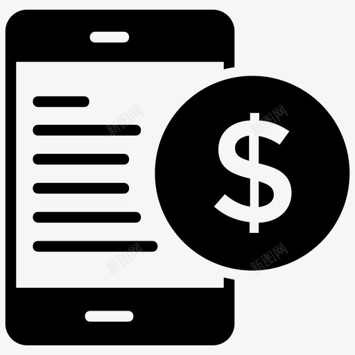 手机银行数字银行网上银行图标svg_新图网 https://ixintu.com 在线支付 安全银行 手机银行 数字银行 网上银行 被动收入机会字形图标