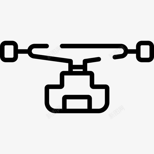 卡车滑板6直线型图标svg_新图网 https://ixintu.com 卡车 滑板6 直线型