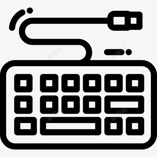 键盘创意工具14线性图标svg_新图网 https://ixintu.com 创意工具14 线性 键盘