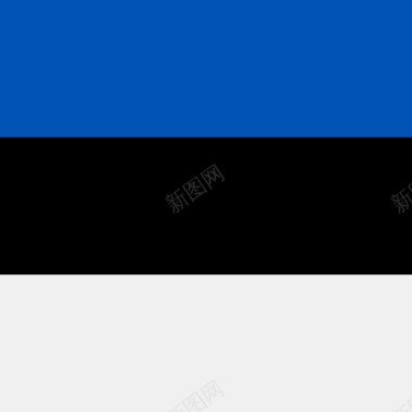 爱沙尼亚方形国家简单旗帜图标图标