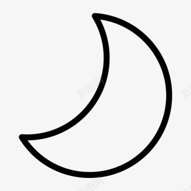 月亮午夜睡眠图标图标