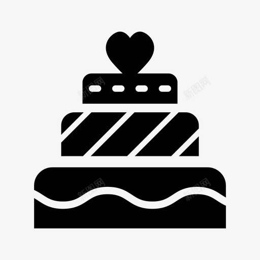 结婚蛋糕结婚纪念日爱情图标svg_新图网 https://ixintu.com  金婚纪念 婚姻 爱情 结婚纪念日 结婚蛋糕 金婚纪念