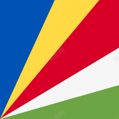 塞舌尔方形乡村简单旗帜图标图标