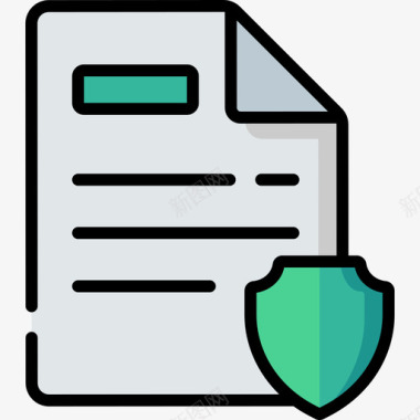 文件保护数据安全3线性颜色图标图标