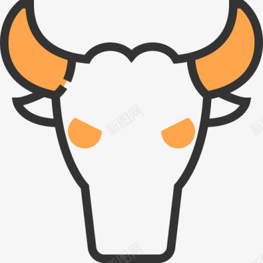 公牛西班牙黄影图标图标