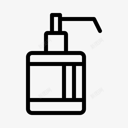 肥皂分配器食品液体肥皂图标svg_新图网 https://ixintu.com 卧室标志 液体肥皂 肥皂分配器 食品 餐具