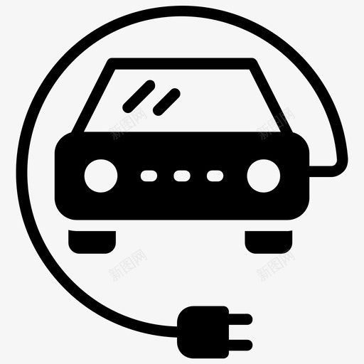 电动汽车汽车技术混合动力汽车图标svg_新图网 https://ixintu.com 智能汽车 汽车技术 混合动力汽车 电动汽车 能源符号图标