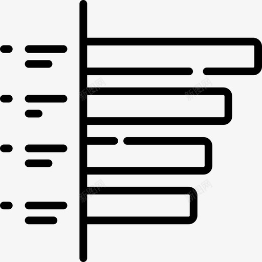 条形图信息图形元素线性图标svg_新图网 https://ixintu.com 信息图形元素 条形图 线性