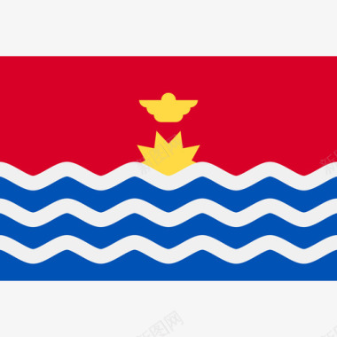 基里巴斯长方形的乡村简单旗帜图标图标