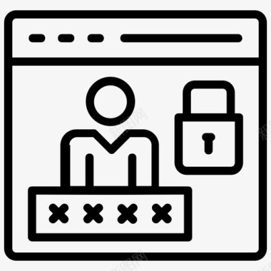 安全登录帐户访问帐户安全图标图标