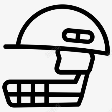 头盔板球套件头部保护图标图标