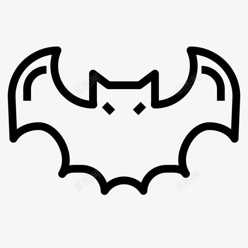 蝙蝠动物洞穴图标svg_新图网 https://ixintu.com 万圣节 动物 夜间活动 洞穴 蝙蝠