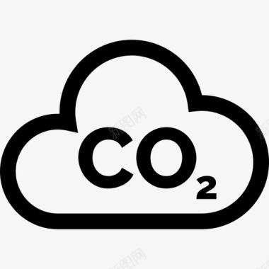 二氧化碳气候变化2线性图标图标
