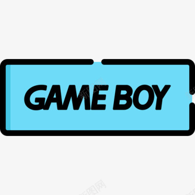GameBoy视频游戏徽标2线性颜色图标图标