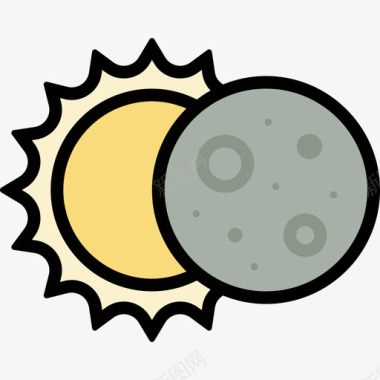 日食82号天气线形颜色图标图标