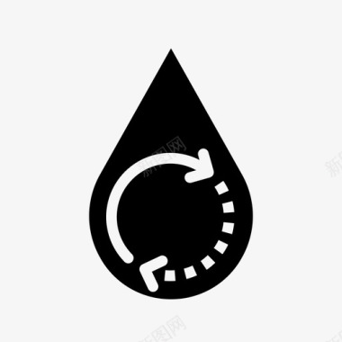 水循环能源滴水生态图标图标