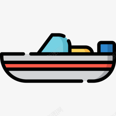 船运输39线性颜色图标图标