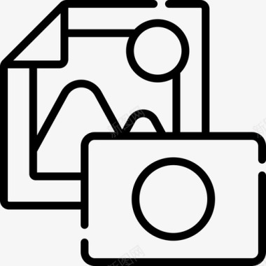 照片编辑工具4线性图标图标