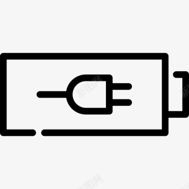 电池电子物品线性图标图标