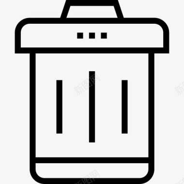 垃圾桶用户界面24线性图标图标