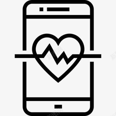 智能手机医疗卫生3线性图标图标